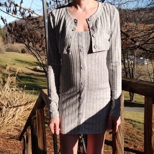 SHEIN Light Gray Knit Set
